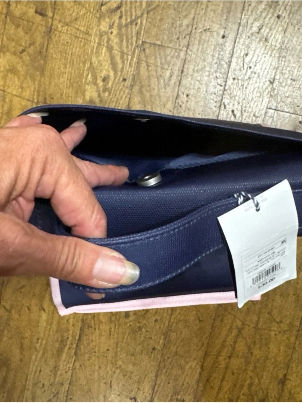 Vineyard Vines Changing Pad Tote Navy and Pink Tote Bag